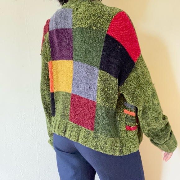 patchwork vintage cardigan - Picture 2 of 5